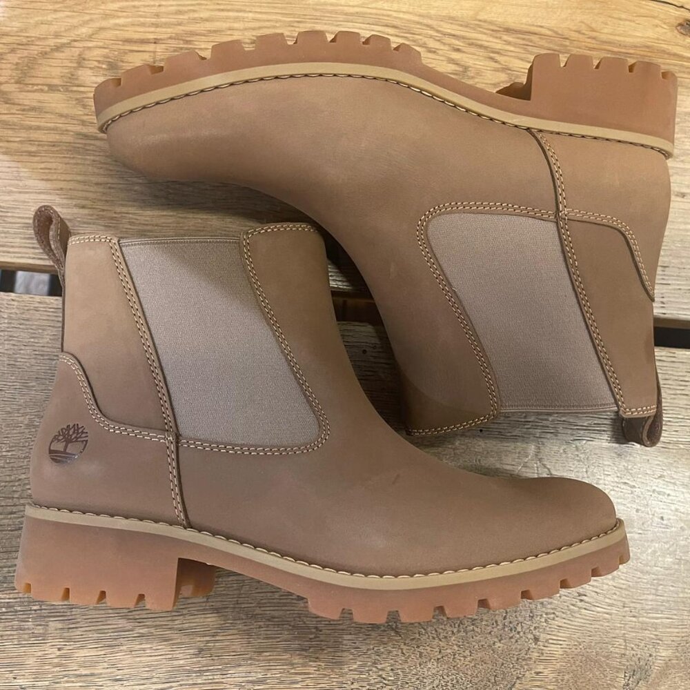 TIMBERLAND WOMEN'S ELLENDALE MID CHELSEA BOOT BROWN NUBUCK W MD  A4418-A3Z